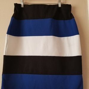 Olivia Blu Striped Pencil Skirt  size: XL